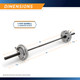 110lb Olympic Weight Set MCW-110  - Infographic - Dimensions
