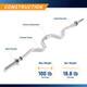 2-Piece Standard Super Curl Bar Marcy SCB-248 - Infographic - Construction