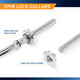 2-Piece Standard Super Curl Bar Marcy SCB-248 - Infographic - Spin Lock Collars