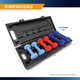 3-Pair Neoprene Dumbbell Set with Case  Marcy NDS-21.1 - Infographic - Dimensions