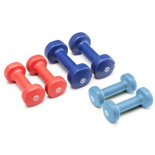 3-Pair Neoprene Dumbbell Set with Case  Marcy NDS-21.1