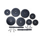 Varied size plates for the 40 lbs. Vinyl Dumbbell Weight Set by Marcy will complete your home gym