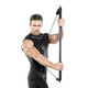 Bionic Body BBEB-020 Exercise Bar in use by model to add weight to HIIT conditioning