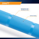 45lb Olympic Barbell SteelBody - STB-1501BLC - Blue - knurling