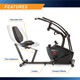 Body Cycle Dual Action Cross Training Recumbent Exercise Bike with Arm Exercisers  Marcy Pro JX-7301 - Adjustable Seat Infographic
