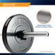 45lb Olympic Barbell SteelBody - STB-1707CC - Chrome Silver bar - Textured Sleeves for Better Grip