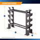 Compact Dumbbell Rack DBR-56 - Dimensions