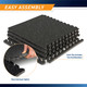 Dual Density Fitness Gym Mat - MAT-40 - Infographic - Easy Assembly