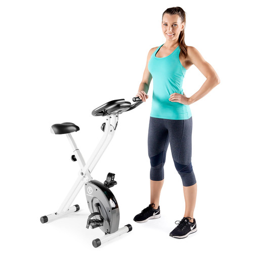 Model with the Foldable Upright Bike Marcy NS-652