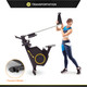 Foldable Magnetic Rowing Machine with Bluetooth  Circuit Fitness AMZ-986RW-BT - Model using Transport Wheels