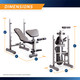 Folding Standard Weight Bench  Marcy MWB-20100 - Infographic - Dimensions