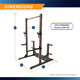 Full Rack Utility Trainer SteelBody STB-98010 - Infographic - Dimensions