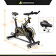 Indoor Cycling Bike with 40 lbs Flywheel & Bluetooth  Circuit Fitness AMZ-955BK-BT Exercise Bike - Dimensions