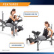 Complete preacher curls and leg extensions on the Marcy Diamond Elite Standard Weight Bench MD-389
