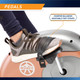 The Recumbent Bike ME-709 has looped pedals with grip for added safety - Infographic