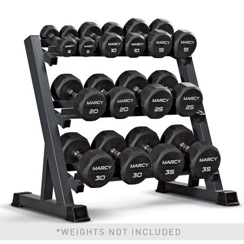 The Marcy 3 Tier Dumbbell Rack DBR-86 organizes your home gym