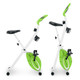 Marcy Foldable Upright Exercise Bike with Adjustable Resistance in Multiple Colors - NS-5926B - Folded and Unfolded- Green