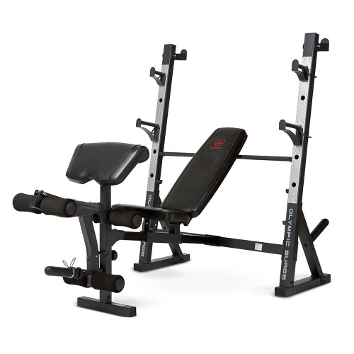 The Marcy Olympic Weight Bench MD-857 by Marcy adds variety to your workout with incline, decline, flat and Military positions