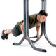 The Marcy Power Tower Multi-functional Home Gym Dip Station | TC-5580 includes a lower bar for push-ups