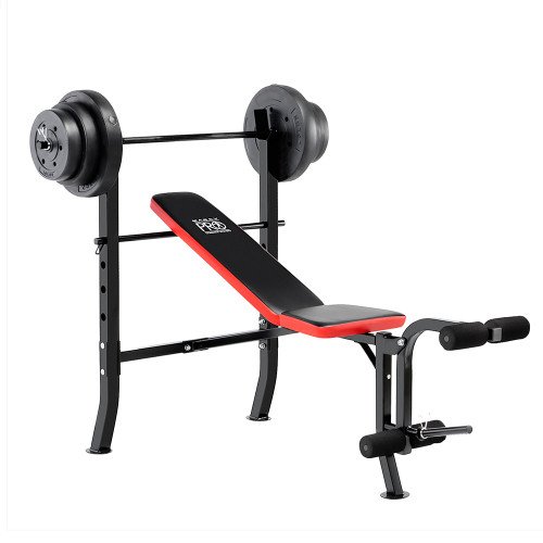 Marcy Pro Standard Weight Bench with 100lb Weight Set PM-2084