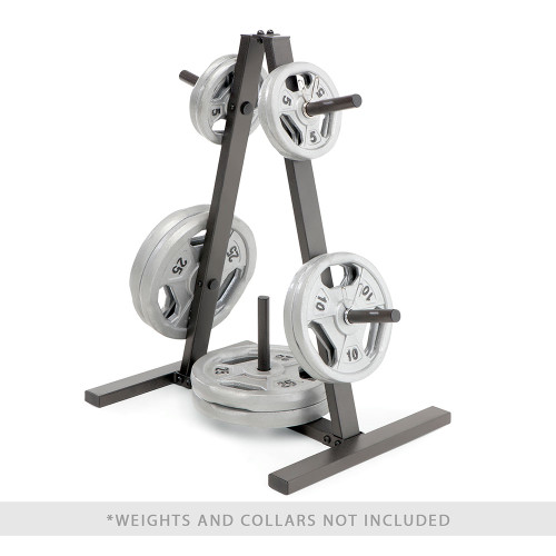 marcy standard weight plate tree PT-5733 with weights angled