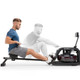 Marcy Water Rower Machine NS-6070RW in use by model