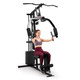 Marcy 100lb Stack Home Gym  MKM-81030 - Female Model using Press Arms for Chest Presses