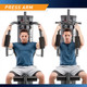 Marcy 150lb Stack Home Gym  MWM-4965 Dual Press Arms in Use - Infographic