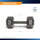 Marcy 20lb Hex Dumbbell IV-2020 - Infographic - Anti-Roll