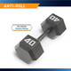 Marcy 40lb Hex Dumbbell IV-2040 - Infographic - Anti-Roll
