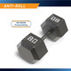 Marcy 80lb Hex Dumbbell  IV-2080 - Infographic -  Anti-Roll
