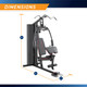 Marcy Club 200lb Home Gym  MKM-81010 - Infographic - Dimensions