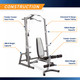 Marcy Deluxe Cage System with Weight Lifting Bench PM-5108 - Construction
