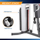 Marcy Home Gym System 150lb Weight Stack Machine  MWM-988 - Infographic - Weight Stack and Lock