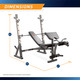 Marcy Olympic Weight Bench MD-857 - Infographic - Dimensions