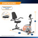 The Recumbent Bike ME-709 by Marcy brings high intensity interval conditioning  to your home gym - Infographic - Dimensions