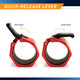 Olympic Barbell Lock Jaw Collar Clips – OBC-6  SteelBody - Infographic - Quick-Release Lever