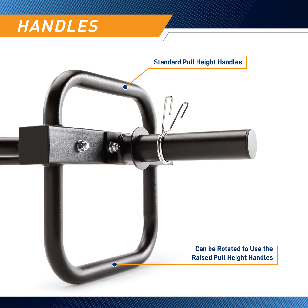 The Olympic Hex Trap Bar / Shrug Bar with Raised Handles – Marcy HTB-6976 has raised and standard height handles.