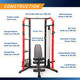 Power Cage System with Adjustable Weight Bench – SM-7393 Marcy - Infographic - Sturdy Construction