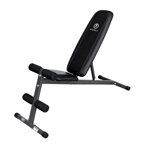 The Marcy Utility Bench SB-261W by Marcy adds variety to your workout with incline, decline, flat and Military positions