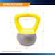 Soft Kettlebell 8lbs filled with Iron Sand, Non-Slip Handle, Kettle Weight for Exercise Workouts PRO-HL08L   ProIron - Infographic - Dimensions