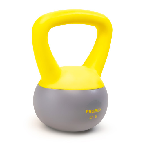 Soft Kettlebell 8lbs filled with Iron Sand, Non-Slip Handle, Kettle Weight for Exercise Workouts PRO-HL08L ProIron