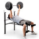 standard bench with 80lb weight set competitor CB-20111 using bench for rows