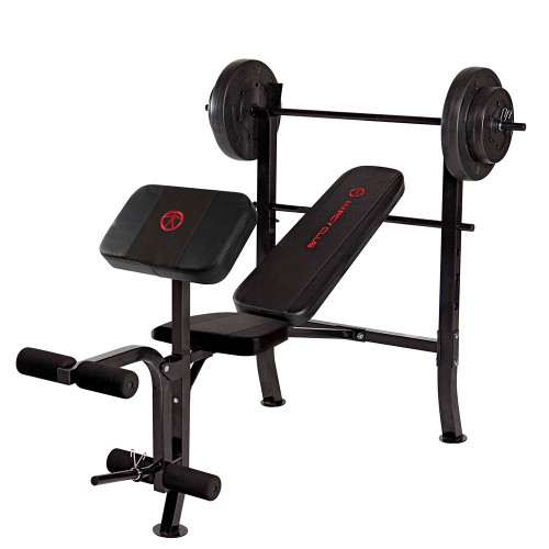 The Standard Bench with 80lbs Weight Set MKB-2081 is a complete weightbench with 80 pounds of included weight plates
