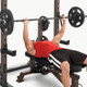 The Squat Rack Base Trainer SteelBody STB-70105 in use - bench press