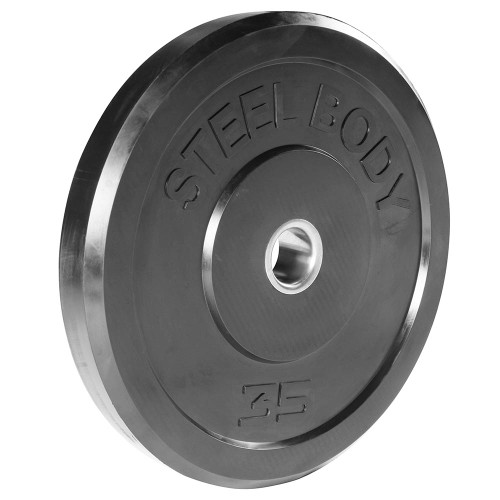 35 lbs. Olympic Bumper Plate by SteelBody to add weight to your HIIT Workout