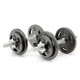 The Iron 40 Lb. Adjustable Dumbbell Set includes 40 lb of plates total