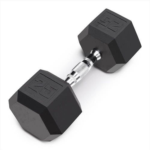 The Marcy 25 LB. Rubber Hex Dumbbell RHDB-025 is the best free weight for your high intensity interval body building training