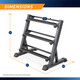 The Marcy 3 Tier Dumbbell Rack DBR-86 - Dimensions