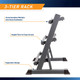 The Marcy 3 Tier Dumbbell Rack DBR-86 economic design accomodates multiple size and style dumbbells